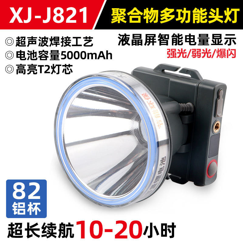 Cañón láser Luz de pesca nocturna Faros de alta potencia Luz fuerte Carga al aire libre Ultra brillante Linterna de largo alcance Lámpara de minero de batería de litio