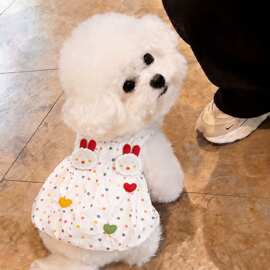 彩色波点连衣裙宠物衣服猫咪小型犬小体狗狗夏季吊带裙子马尔济斯