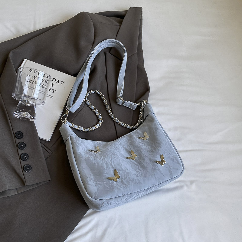 Nicho Zhong bolso de diseño casual para mujeres 2024 bolso de hombro de mariposa de verano nuevo bolso de gran capacidad