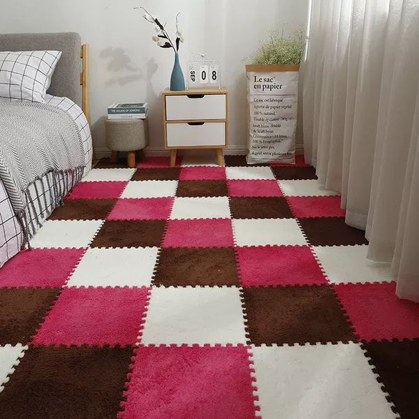 Brown + rose red + white [free edge strips] ✦✦