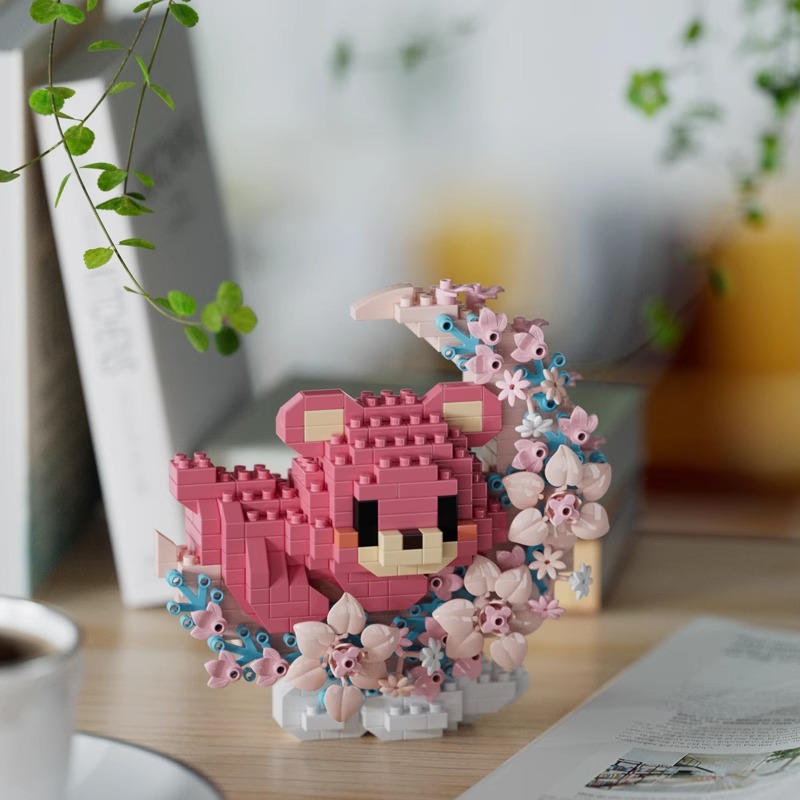Caja de flores compatible con palabras clave de alta rosa bloques de construcción buquete de flores inmortales juguetes de ensamblaje ornamentos hechos a mano regalos de Año Nuevo