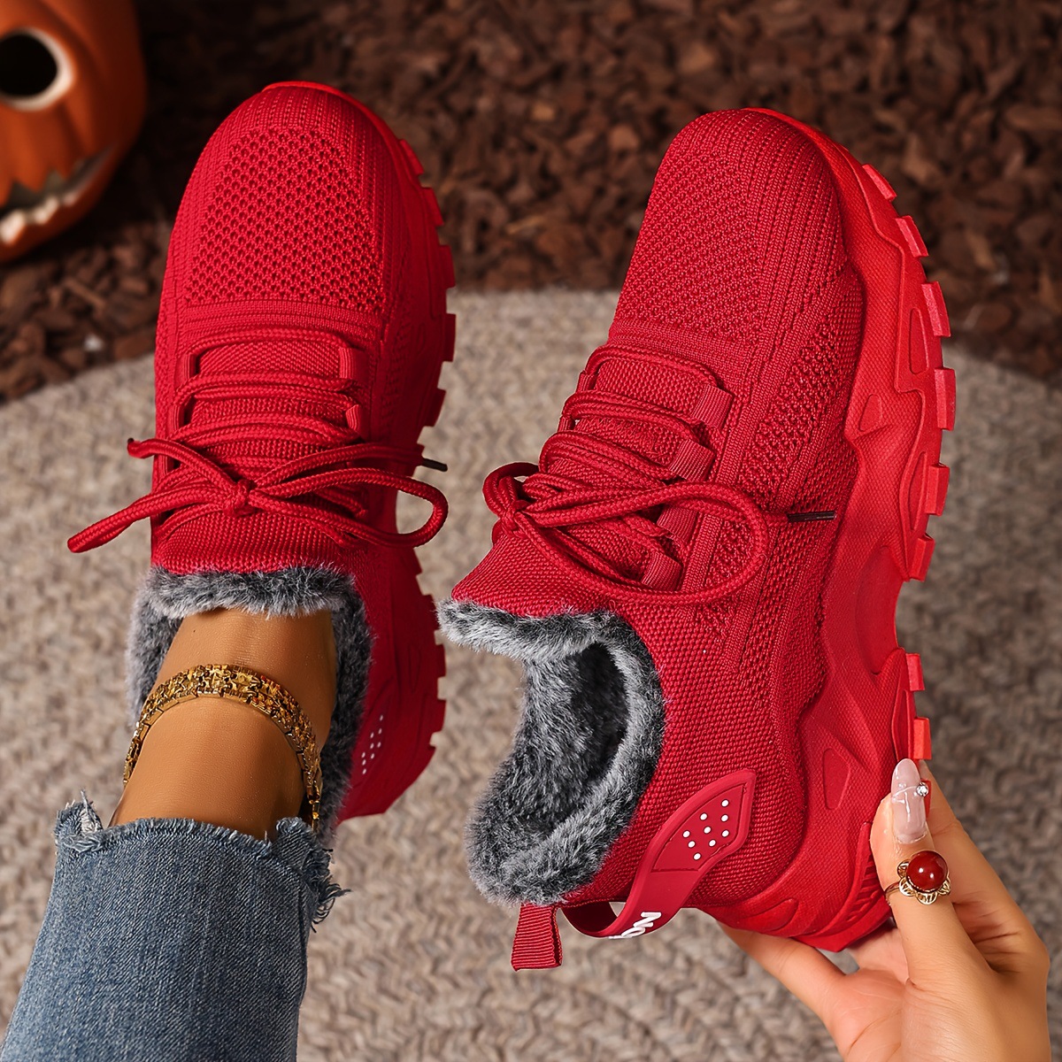 Chaussures pour femmes en promotion, bottes de neige chaudes et épaisses en coton doublées de polaire, imperméables au froid, disponibles en grandes tailles._voghion.com
