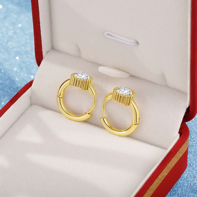 Golden elegant retro geometric design earrings for men and women…