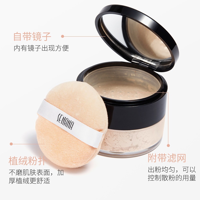 Sennana hidratante, polvo de maquillaje, polvo de maquillaje