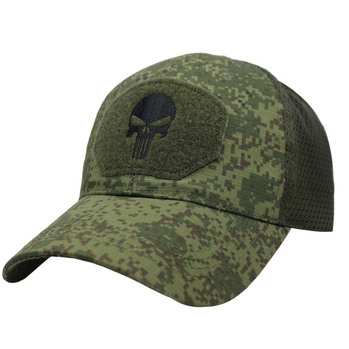 Outdoor camouflage baseball net cap for military fans, special forces tactical camouflage cap, skull visor and Velcro peaked cap