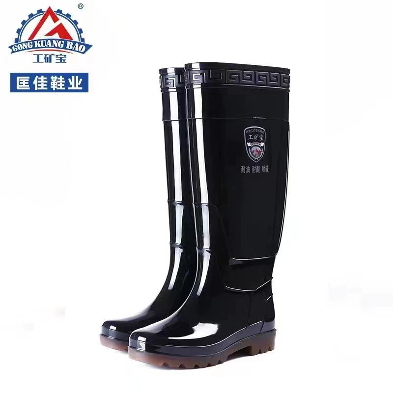 Kuangjia Shoes Industry Minbao 3537 Мужская высокая трубка строительная площадка дождевая обувь нескользящая и износостойкая водная обувь резиновая обувь