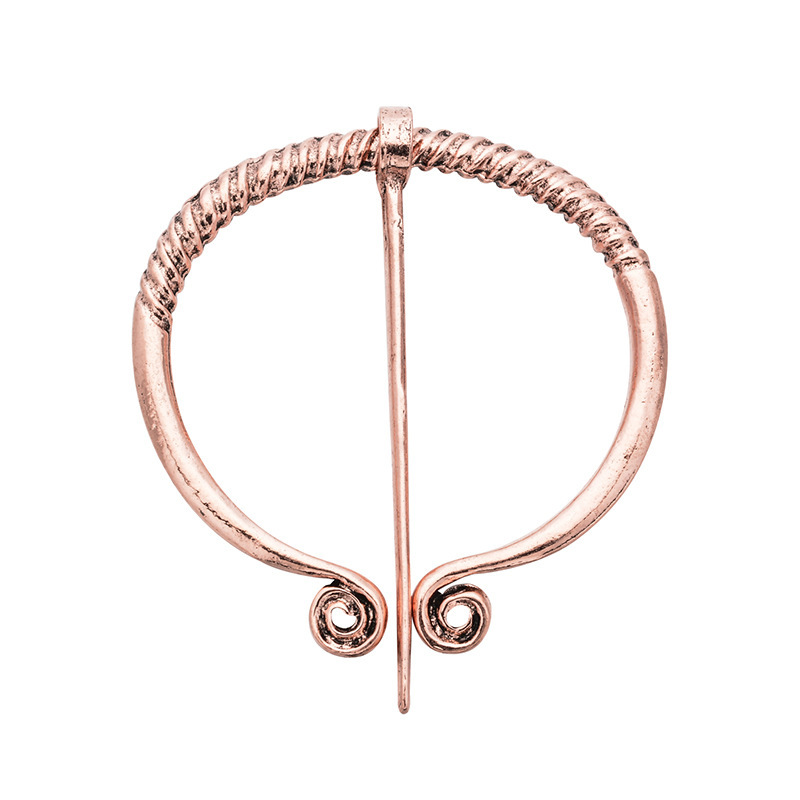 24. 골지 고대 빨간 구리 바이킹 브로치 (BC0012-00-09)