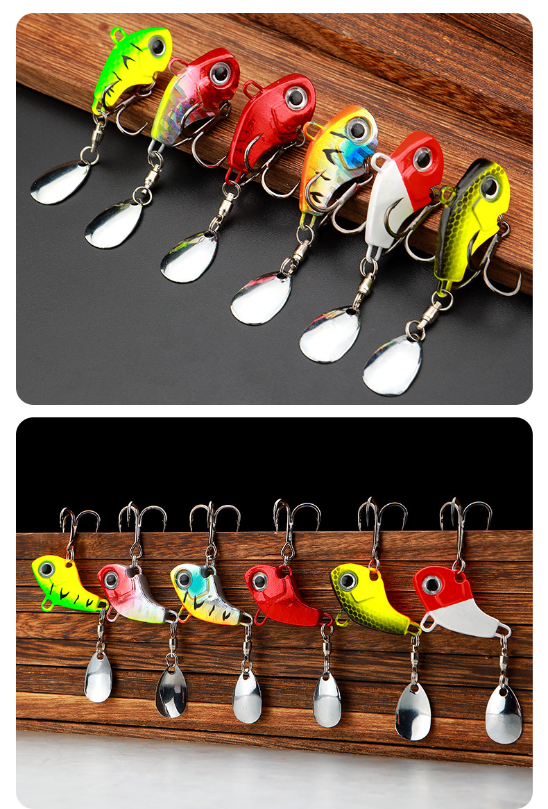 6 Colors Metal Spinner Baits weedless spinner blade baits Fresh Water Bass Swimbait Tackle Gear