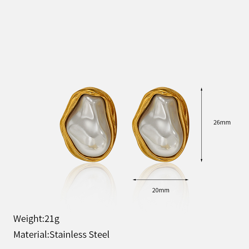 20g Weight 304 Stainless Steel Ear Needle Material Drop Earrings, Ear Studs Classification 1 Pair Quantity Holiday, Daily Occasion 304 Stainless Steel, Imitation Pearl Material Geometric Pattern All Seasons Season Women's Gender Polished Finish IG Style, Elegant, Vintage Style Style 1 Pair IG Style Elegant Vintage Style Geometric 304 Stainless Steel Imitation Pearl Drop Earrings Ear Studs 无