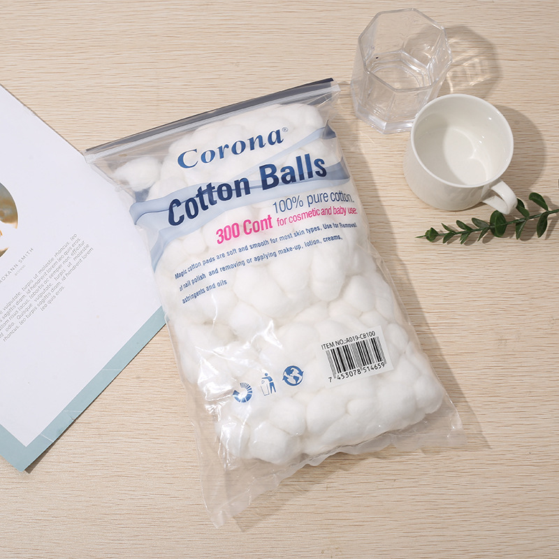 En stock suministro de color bola de algodón cosmética suave absorbente suave cómodo no emocionante multi-especificación bola de algodón cosmética
