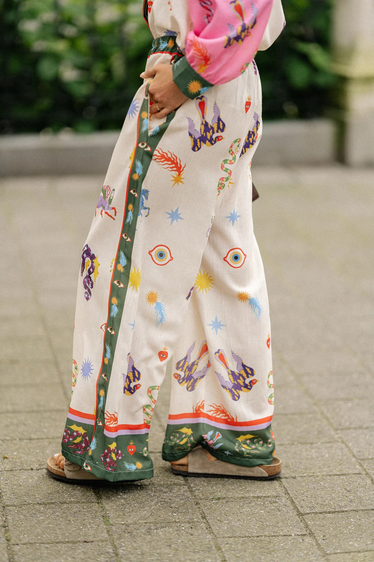 Women's Gender Holiday Women's Casual Vacation Animal Abstract Polyester Printing Pocket Pant Co-ord Set Pants Sets