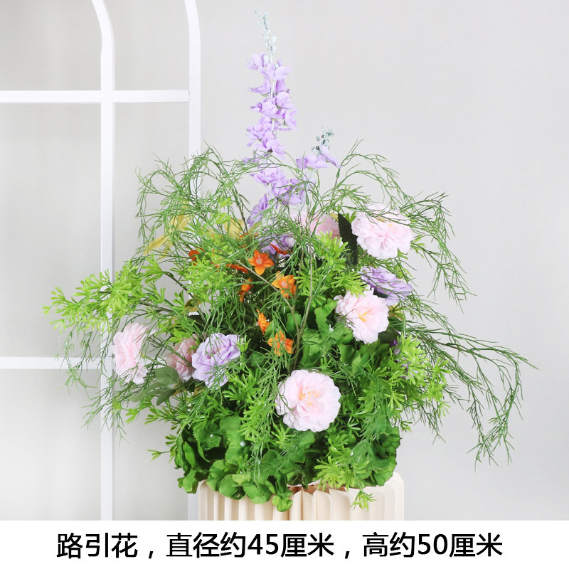 花园排森系布置装饰莫奈装饰订婚宴婚礼地婚庆仿真花排花布置假花|undefined