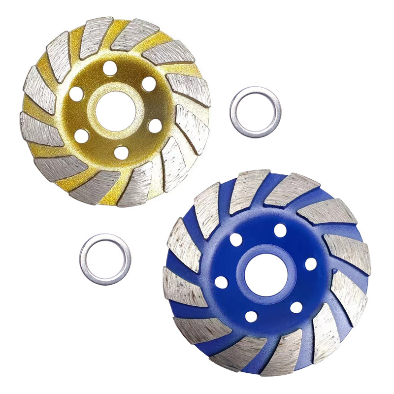 12齿6孔金刚石碗型磨片混泥土凝土石材打磨锯片磨轮磨盘100角磨机