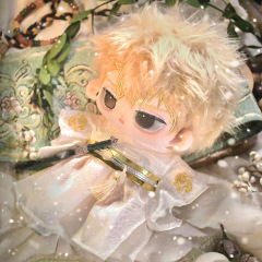 綿人形20cm古風中国式時代劇2点子供服かわいい平価オリジナル毛襟付き古風セット