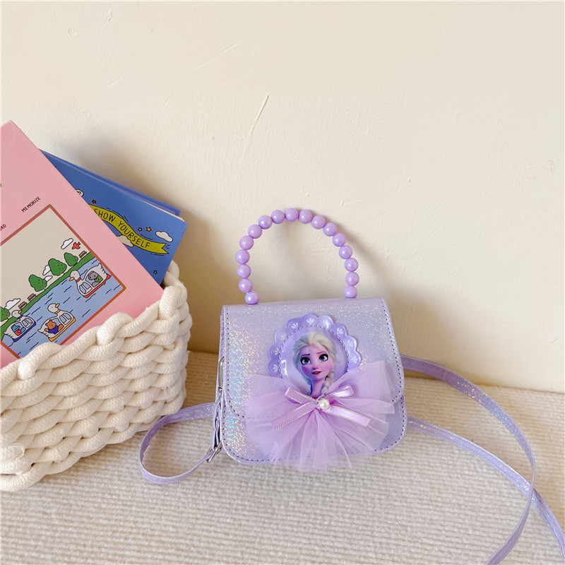 Bolso infantil para niñas nuevo estilo princesa Aisha bolso de hombro portátil de la princesa de nieve bolso de luces de moda