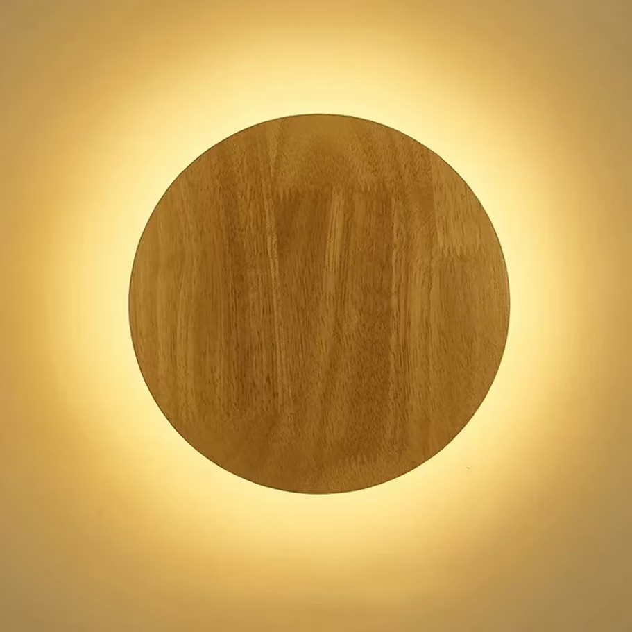 New Solid Wood Wall Lamp Creative Wood Art Study Lamp Japanese and Korean Modern Led Star Kidsren's Wall Lamp Decorative Lamp