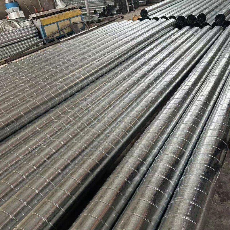 Galvanized spiral duct manufacturer wholesales engineering smoke exhaust chimneys, tinplate smoke exhaust pipes, and factory dust removal pipeline equipment Galvanized spiral duct manufacturer wholesales engineering smoke exhaust chimneys, tinplate smoke exhaust pipes, and factory dust removal pipeline equipment