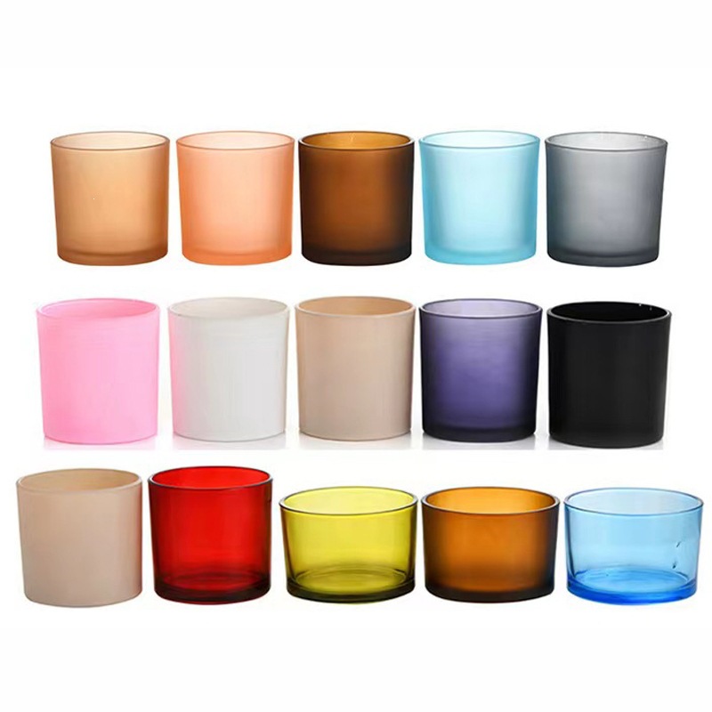 Transfronterizos para vasos de vidrio vela resistente al calor Amazon explosión con taza de fragancia cubierta recipiente de cera de soja hecha a mano
