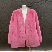 特价~出色皮草 2024海宁新款环保皮外套女仿水貂毛毛大衣爆款