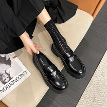 668-33惠东易鑫达秋日初见~圆头松糕厚底乐福鞋女小皮鞋