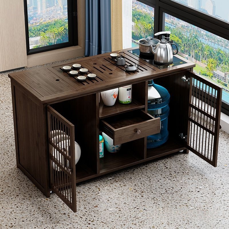 Mobile Tea Table, Home Tea Table, Balcony Tea Water Dispenser, Tea Cart, Tea Side Table, Tea Tray, Kettle, Integrated Tea Cabinet Set