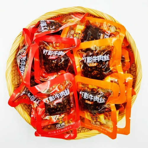 Zhang Fei Lantern Shadow Beef Slivers 500g Sichuan Specialty Spicy Five-Spice Beef Dried Snacks Bulk Chengdu Leisure Snack