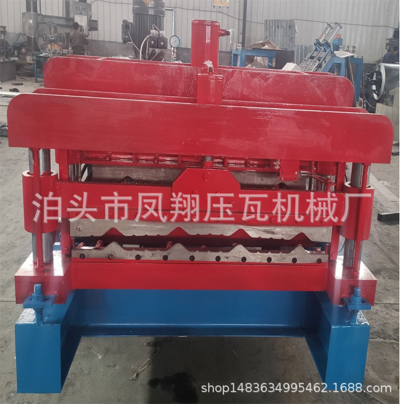 出口705型琉璃瓦压瓦机 914彩钢琉璃瓦辊压成型设备 韩国铁皮瓦机
