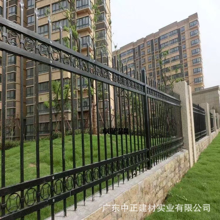 锌钢铁艺大门 小区别墅新钢护栏大门 黑色锌钢护栏 厂家直供