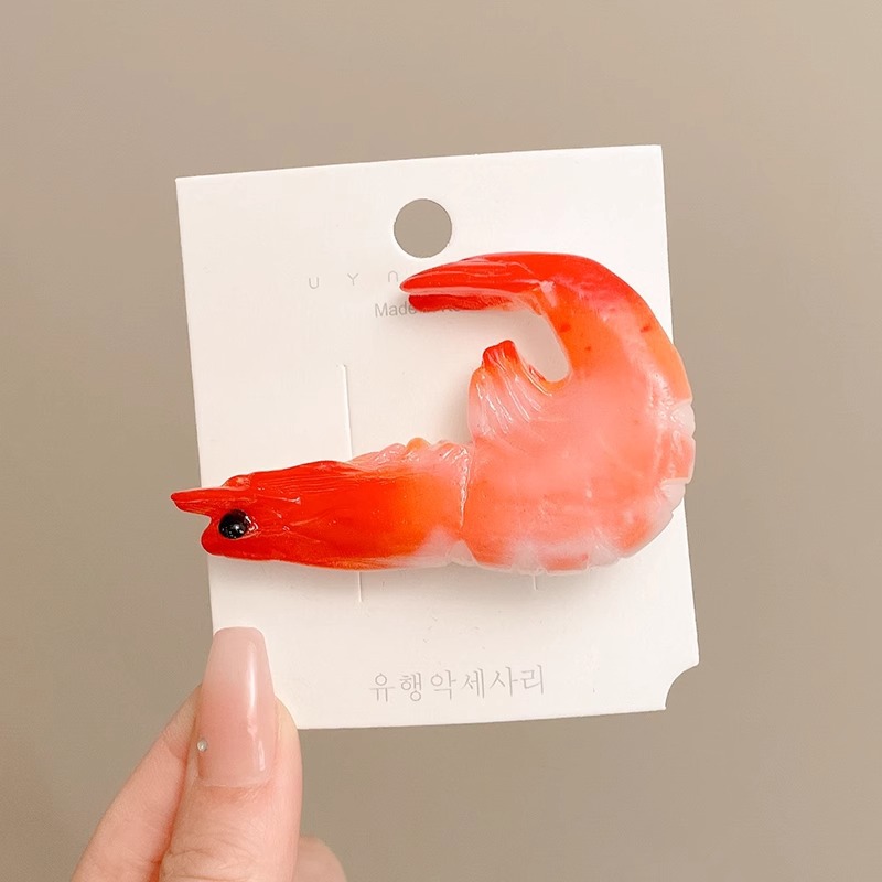 Alimentos artificiales horquilla creativo divertido duckbill lado nuevos accesorios para el cabello Bangs palabra divertido clip horquilla tocado