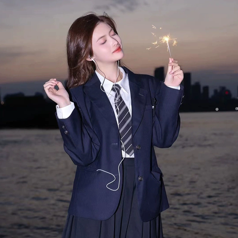 Оригинальный костюм, куртка, униформа JK, юбка, осенне-зимний новый костюм с плоскогубцами, цветной костюм, костюм-тройка, женский стиль преппи