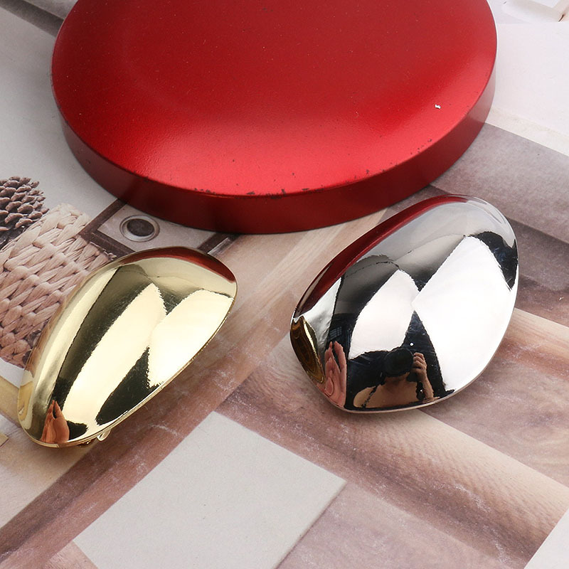Minimalistische Metall Haarklammer In Eierschalenform Für Damen_voghion.com
