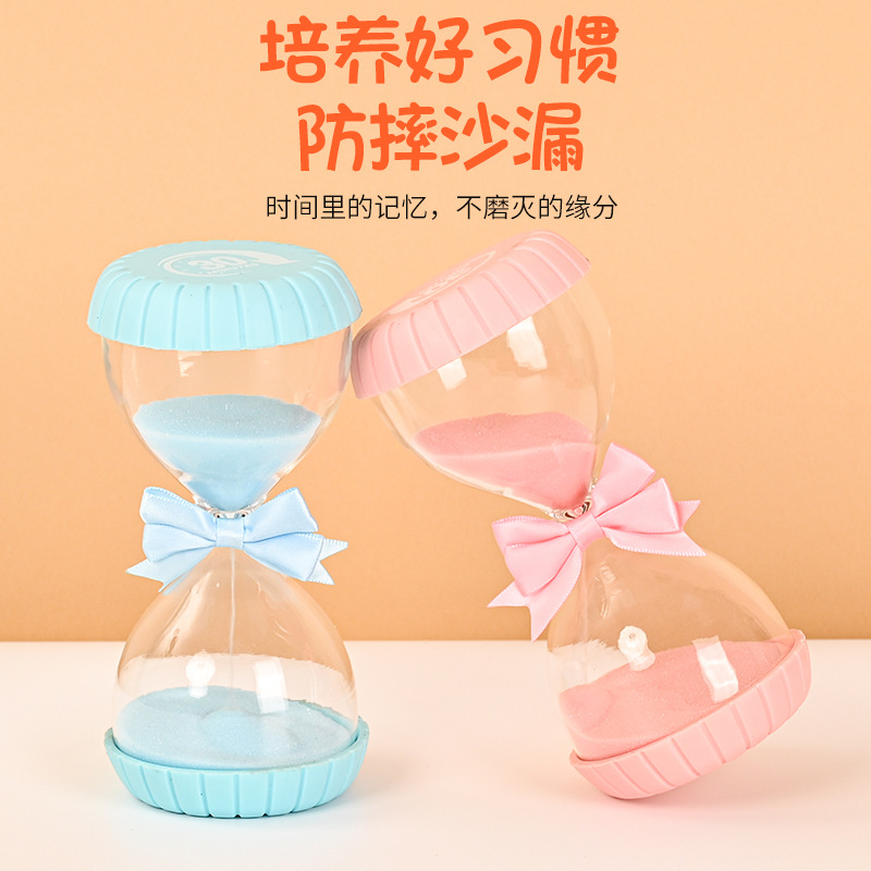 新款硅胶沙漏计时器10/15/30分钟安全防摔磨砂手感伴手礼可爱摆件