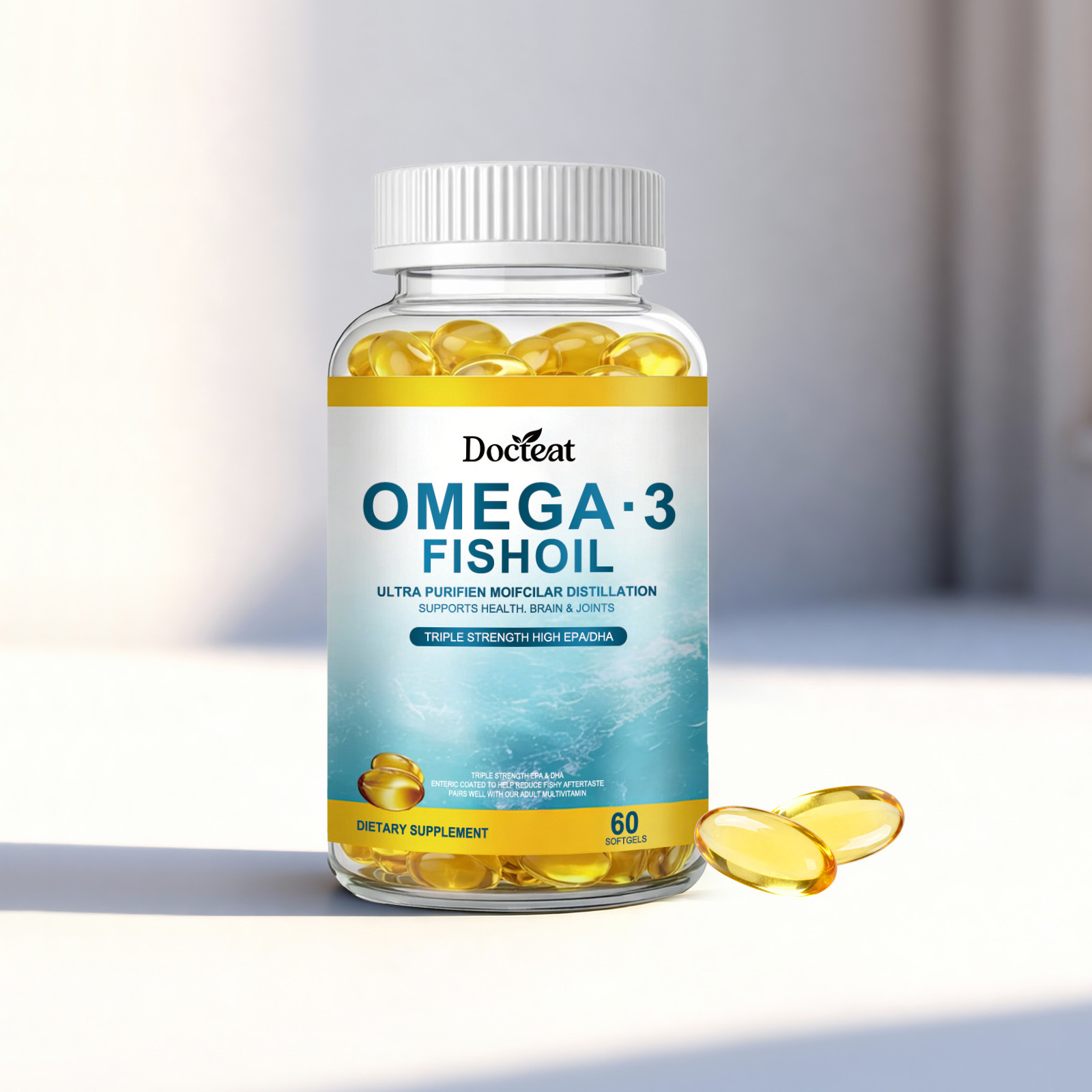 DOCTEAT Omega健康支持胶囊 温和配方日常身体补充营养易服用