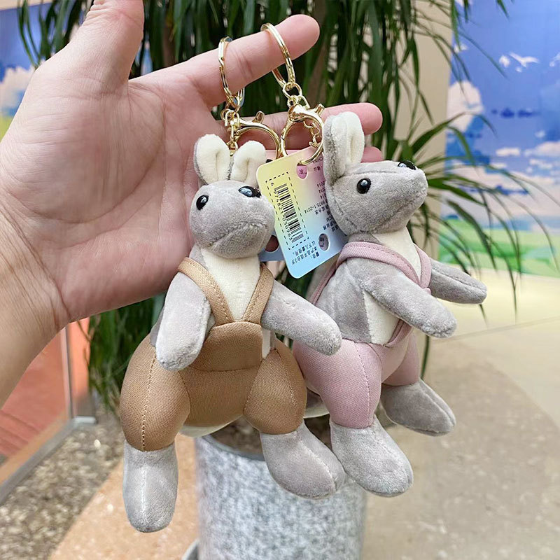 Boutique scented pants kangaroo plush pendant doll keychain doll girl gift plush toy doll wholesale