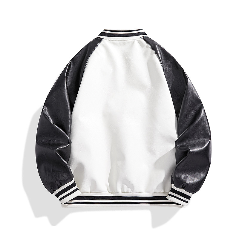 Ropa de locomotiva vintage americana pu chaqueta de cuero chaqueta de béisbol masculino primavera y otoño chaqueta de función de piloto