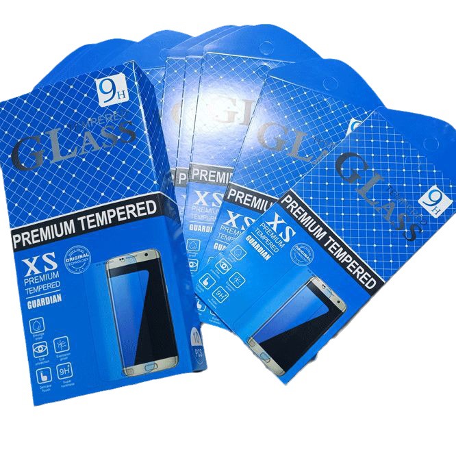 Caja de Empaque para Protector de Pantalla de Celular 10 en 1 de Cartón y Plástico