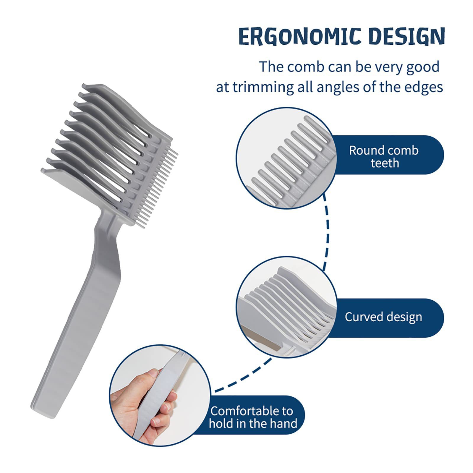 Cross-border Barber Fade Combs men's hair comb gradient comb oil head caliper comb long handle Clipper comb