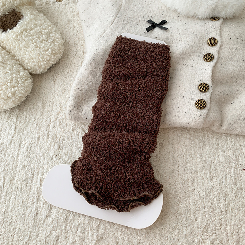 Scaldamuscoli Bootshang Calzini di cotone per donna Calzini spessi e caldi in pile Coprigambe lunghi coordinati per autunno e inverno_voghion.com