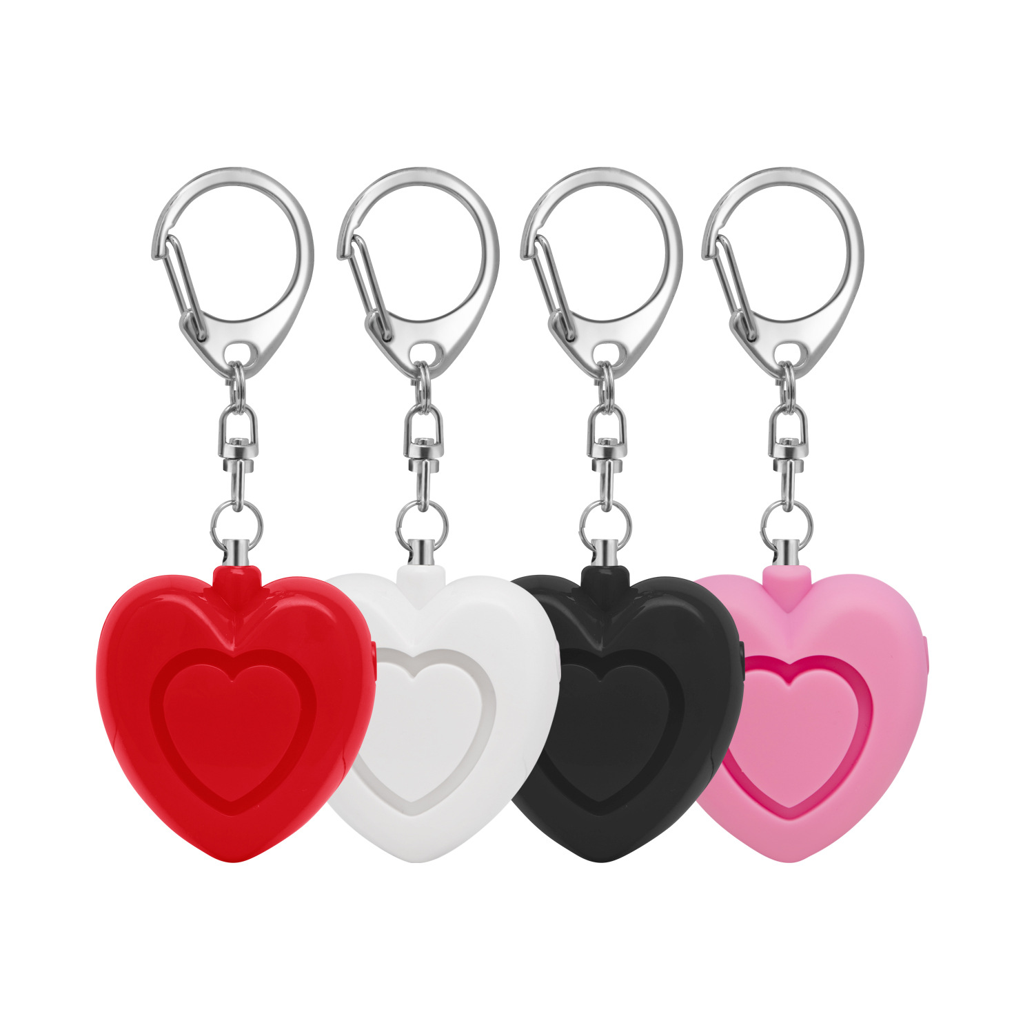 Cute Heart Shape Abs Self-defense Keychain display picture 1