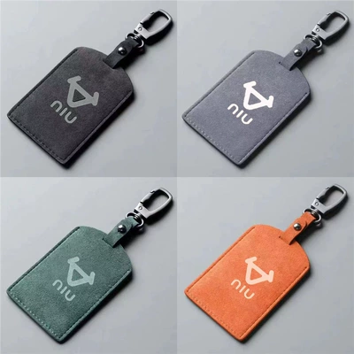 Cover, High-End Minimalist Card, Car key bag - dark-green-calf-metal-square-buckle
