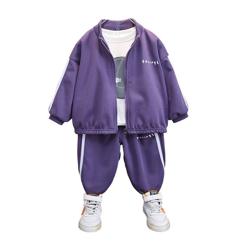 6135 Traje de primavera y otoño para niños 2024 Nueva ropa deportiva de otoño para bebés de estilo occidental Traje de dos piezas coreano para niños