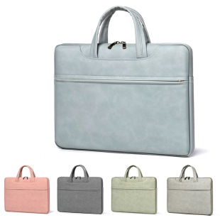 Scandinavian Simple Tablet Liner Bag Thin Women's Notebook Satchel Shoulder Bag Pu Cross-Border Processing Logo