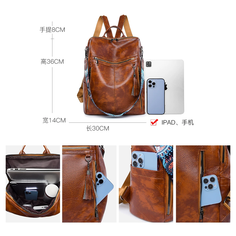 Capacious straps, small backpack, one-shoulder bag, shoulder bag, (Cross-border trading), high-end