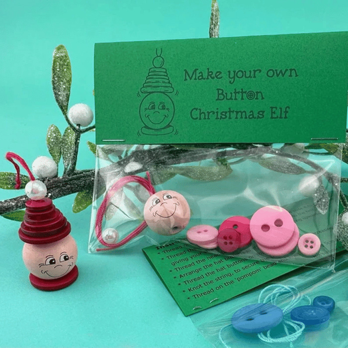 跨境DIY Button Ornament Kits圣诞节手工制作可爱纽扣装饰套件|undefined