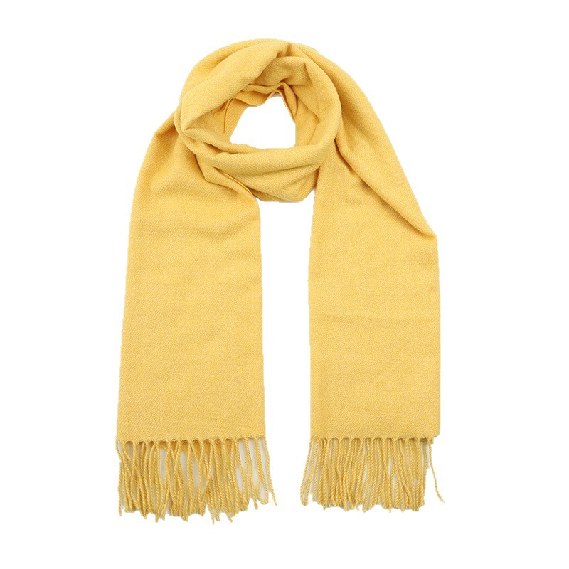 Color sólido transfronterizo otoño y invierno nuevo estilo de mujer coreana bufandas cálidas y cómodas bufandas de flujo de flujo de bufandas de atmósfera universal bufandas