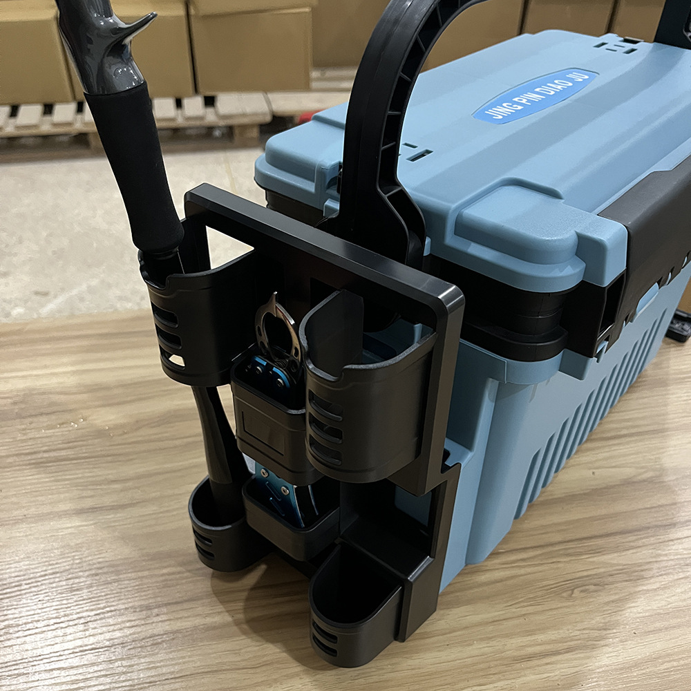 Caja de luya portátil soporte de varilla titular de la taza caja de pesca accesorios soporte de poste caja de engranajes de pesca accesorios caja de pesca soporte de varilla portátil