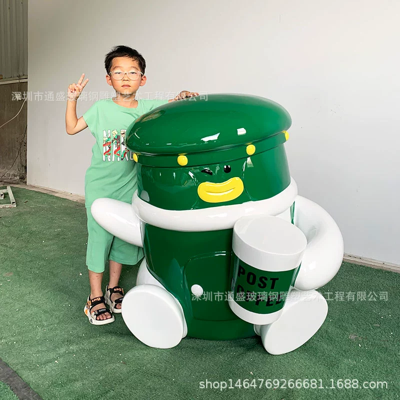 Почтовая тема украшение литературного путешествия IP FRP мультфильм почтовая кукла кукла из стекловолокна реквизит скульптура