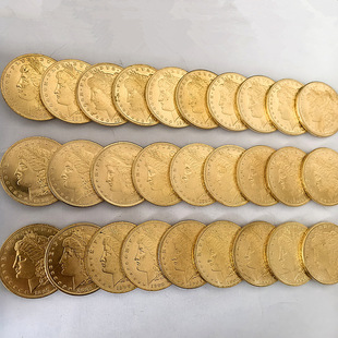 Antique Crafts Brass Material Morgan Coin 1878-1921 Copy Coin