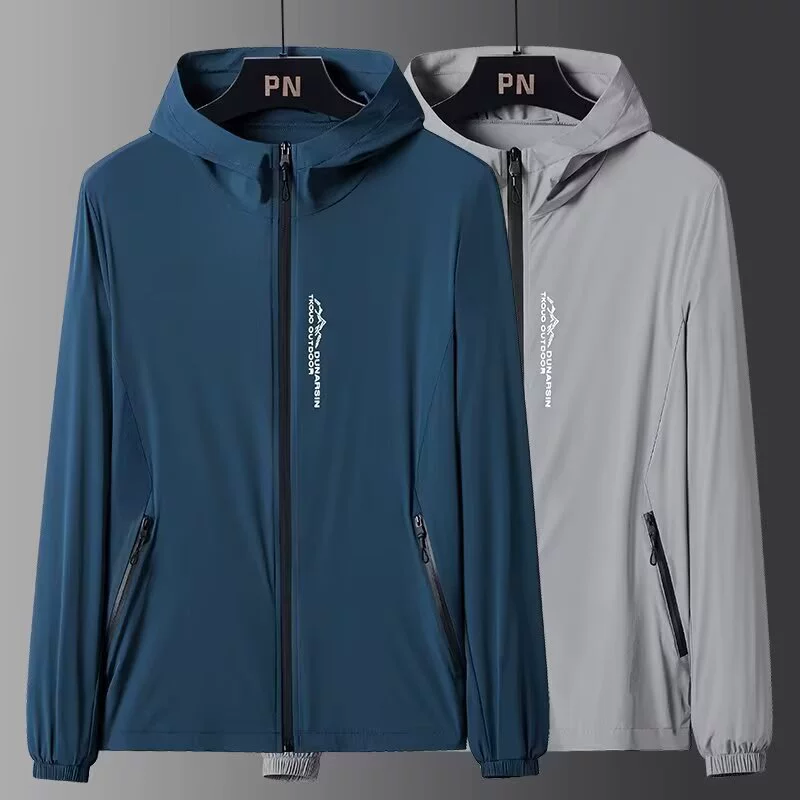 Солнцезащитный крем мужской тонкий куртка Летний ледяной шелк ультратонкий и воздухопроницаемый УФ-защита наружной кожи солнцезащитный крем куртка мужской