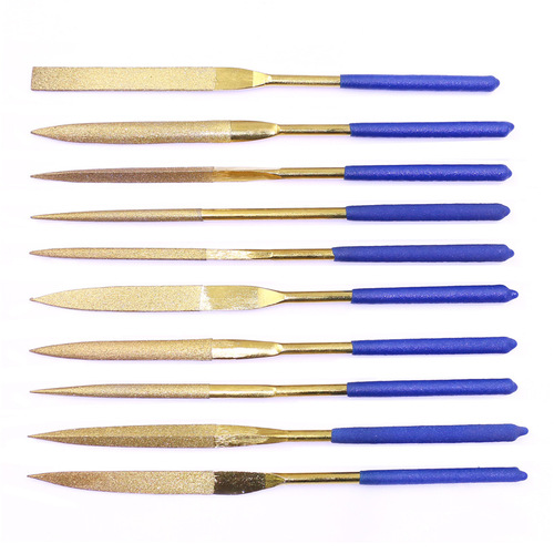 High-quality titanium-coated diamond files 3/4/5mm set assorted files wear-resistant grinding and polishing alloy shaping tools